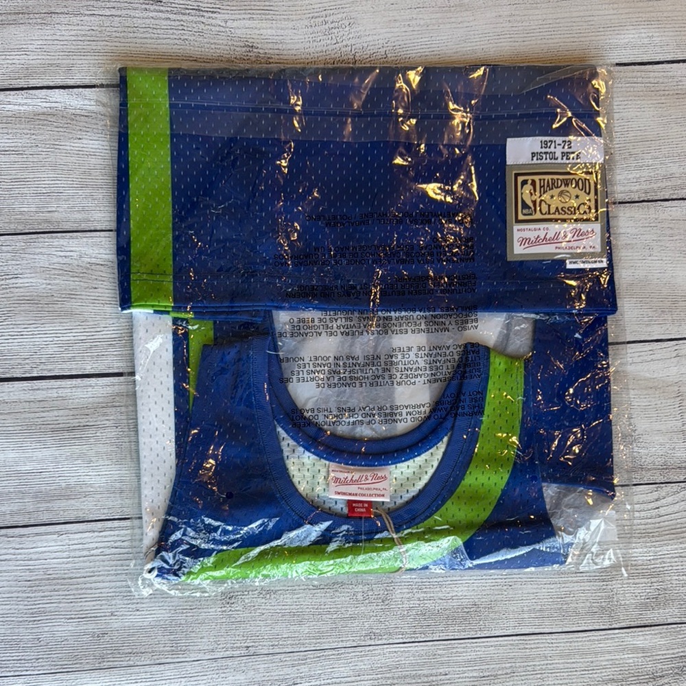 Mitchell & Ness Atlanta Blue and Green Jersey Men’s L - Picture 7 of 8